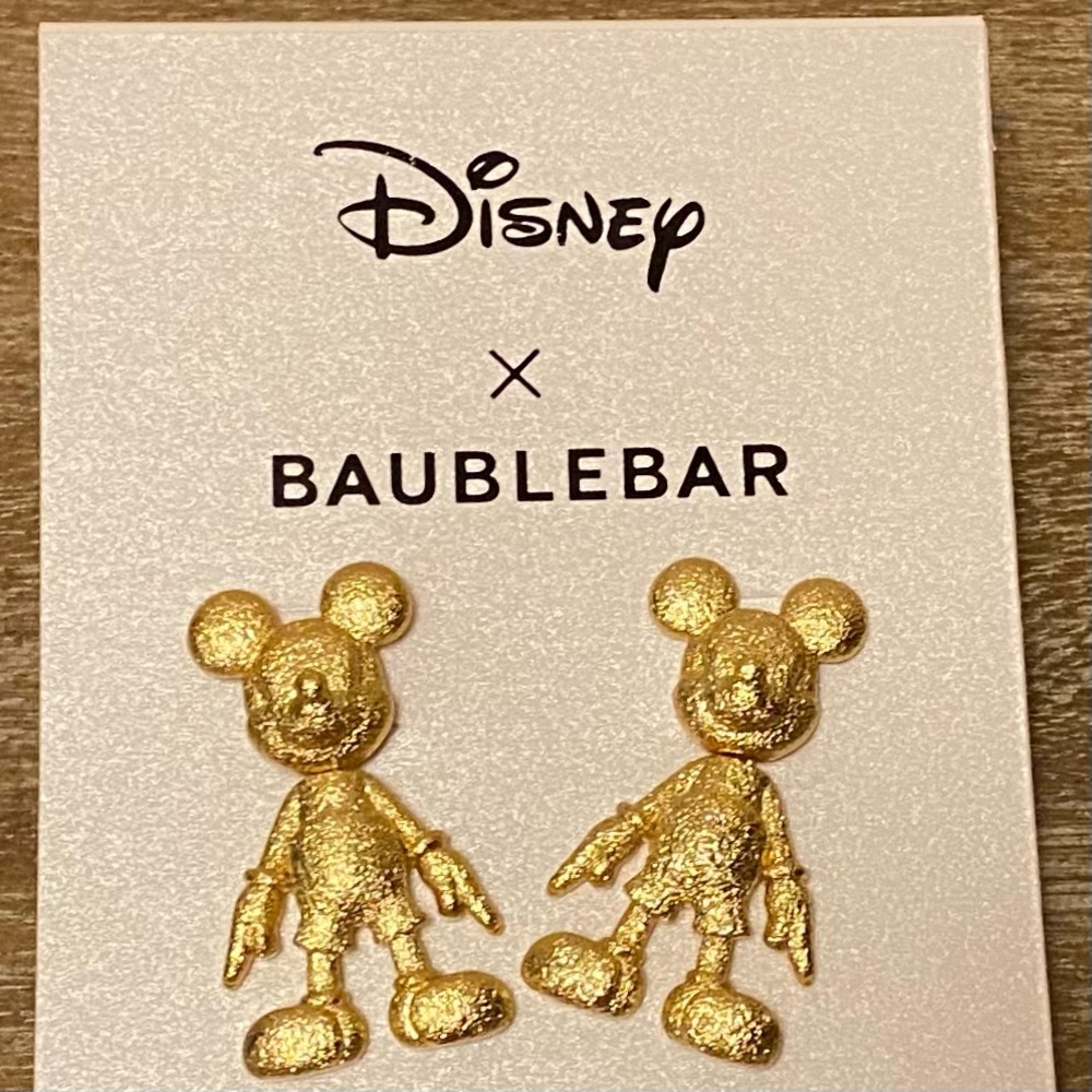 New in Packaging Disney x Baublebar Mickey Mouse 3D Dangle Earrings